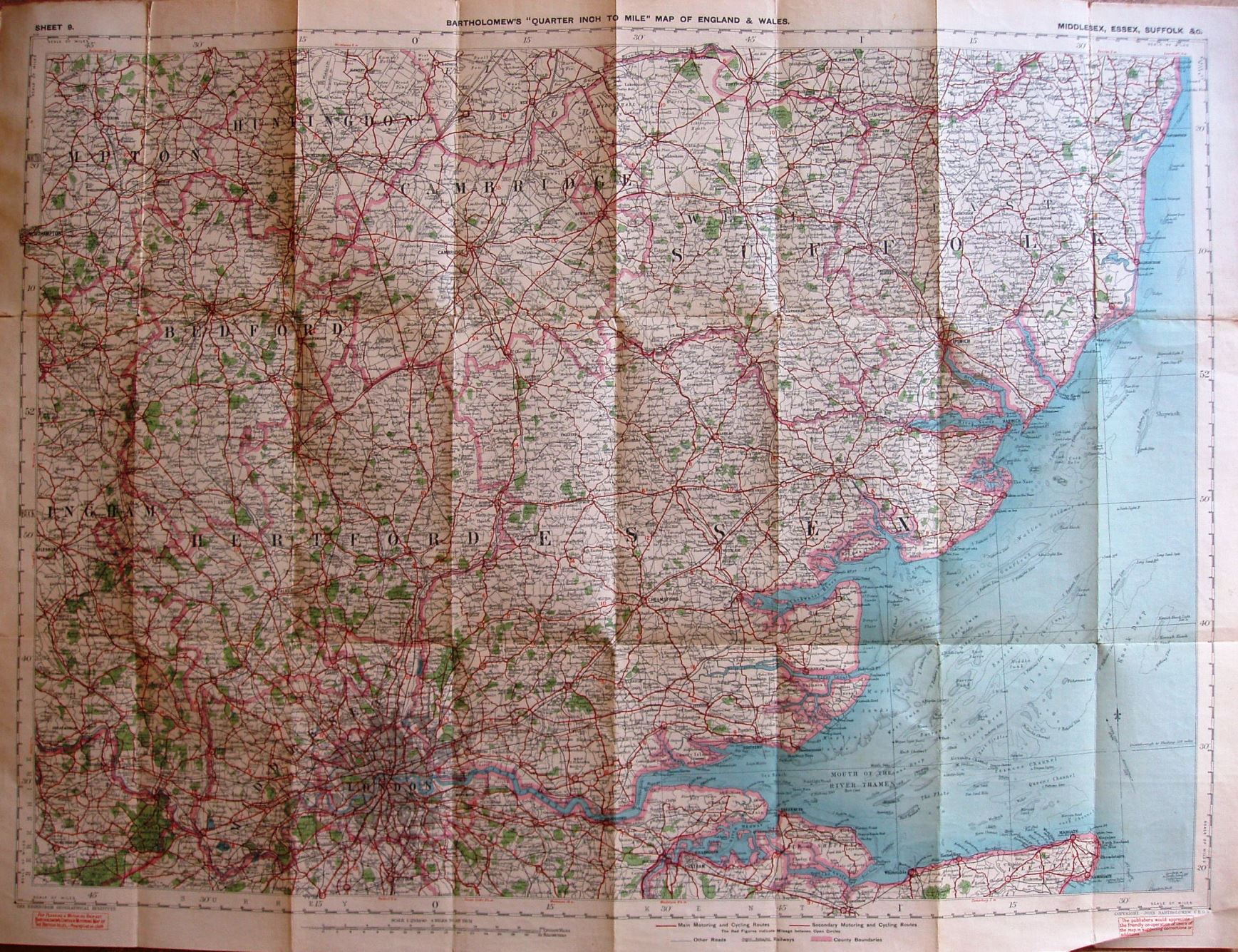 Bartholomew 1929, Quarter Inch Sheet 9